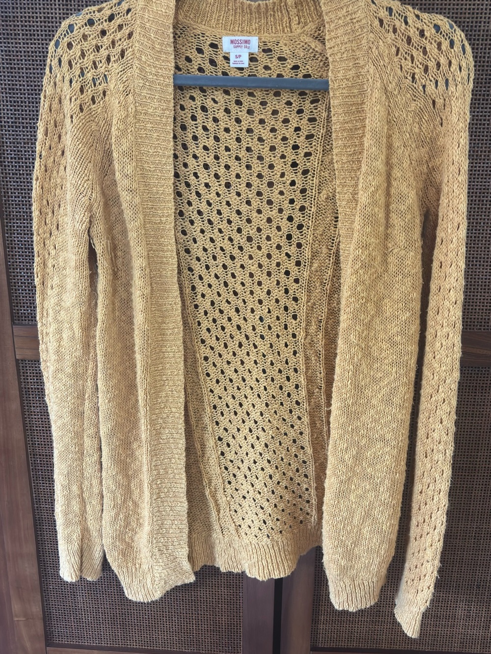 Mossimo Supply Co. Open-Knit Cardigan Sweater - Mustard Yellow